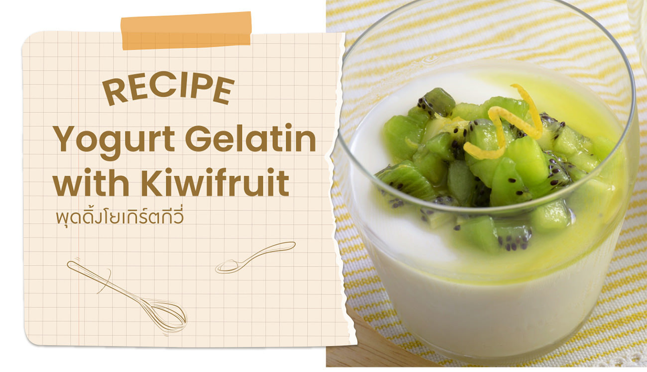 Yogurt Gelatin with Kiwifruit